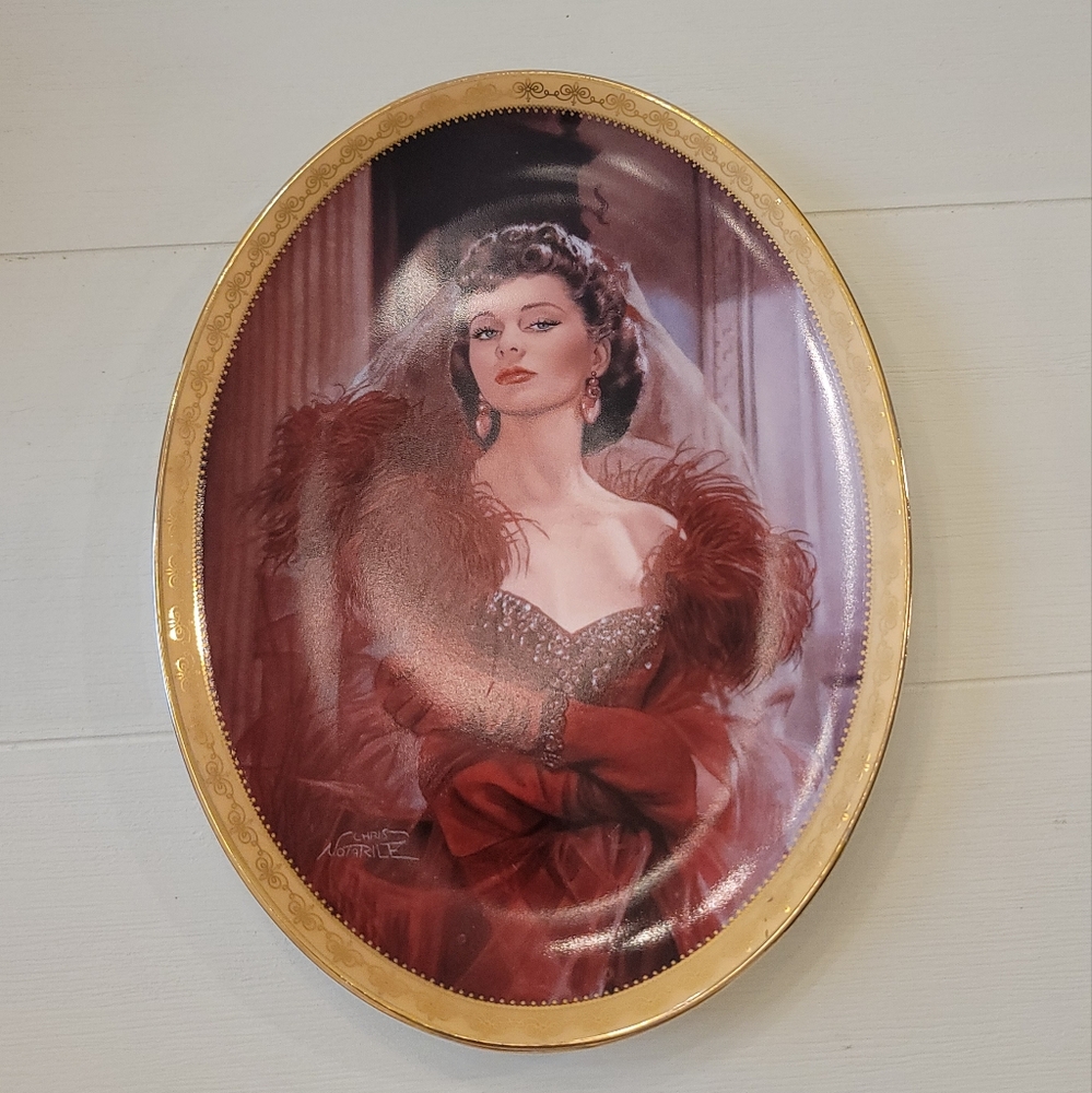 The Bradford Exchange Gone With The Wind Ruby Rebellion Commemorative Plate